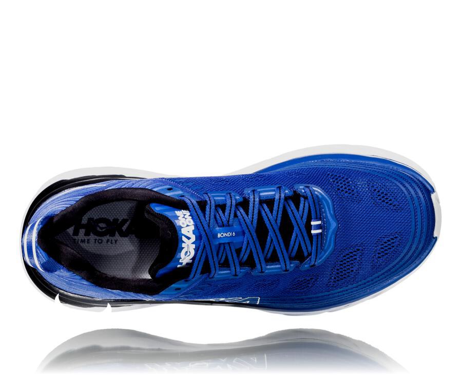 Zapatillas Running Hoka One One Hombre - Bondi 6 - Azules/Blancas - VSG523687